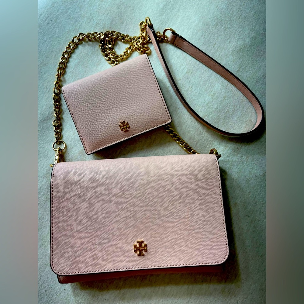 Tory Burch small crossbody and wallet.